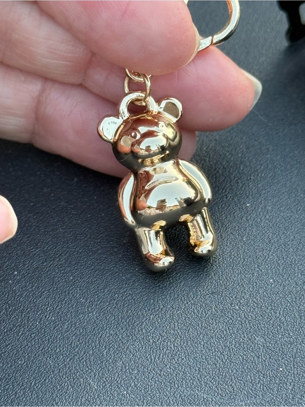 Coach Gold Bear MinibCharm - Shiny Metallic Bear